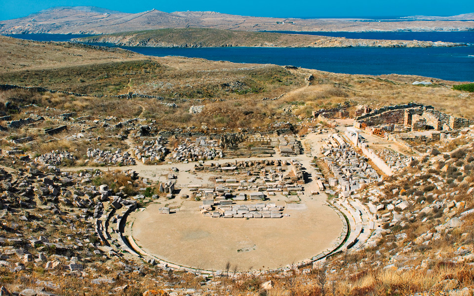 Sacred, political and commercially important Delos had 6,000 capacity theatre
